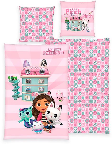 Dreamworks Gabby’s Dollhouse Kinderbettwäsche "Gabbys Dollhouse" 2 Stk. mit günstig online kaufen