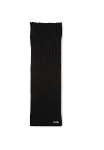 Calvin Klein Modetuch PATCH CHUNKY RIB COTTON SCARF, mit klassischem unifar günstig online kaufen