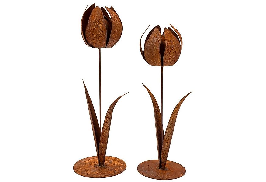 Rostikal Dekofigur Rost Deko Blumen Gartendeko, echter Rost günstig online kaufen