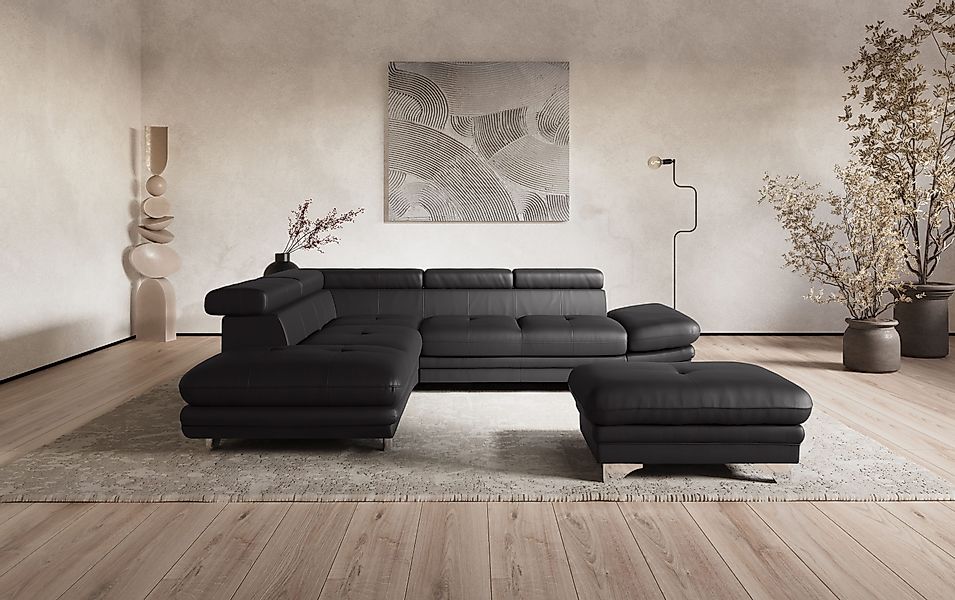 COTTA Ecksofa "Enterprise L-Form", mit Arm- & Kopfteilverstellung, wahlweis günstig online kaufen