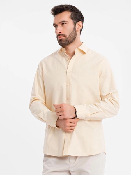 OMBRE Langarmhemd Pastellfarbenes Oxford-Hemd aus Baumwolle günstig online kaufen