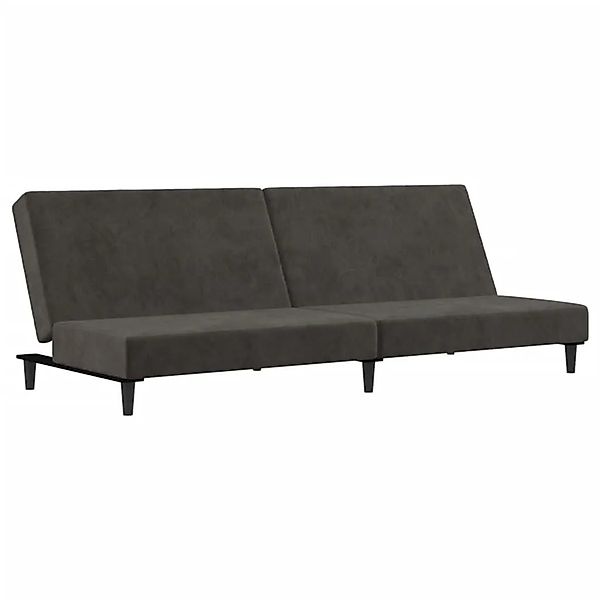 vidaXL Schlafsofa 2-Sitzer Dunkelgrau Samt 375733 günstig online kaufen
