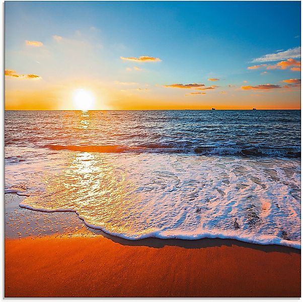 Artland Glasbild Sonnenuntergang und das Meer, günstig online kaufen