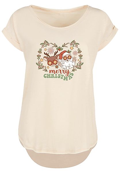 F4NT4STIC T-Shirt "Weihnachten Hippie Santa And Reindeer" Premium Qualität, günstig online kaufen