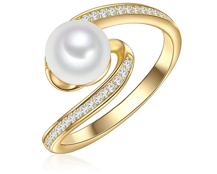 Valero Pearls Silberring gelbgold, aus Sterling Silber günstig online kaufen