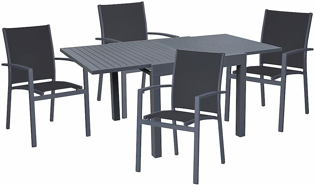 Garden Pleasure Garten-Essgruppe "ELENA" 5 Stk. tlg. mit platzsparenden Sta günstig online kaufen