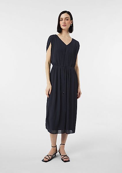 comma Midikleid Kleid Plissiertes Midikleid aus günstig online kaufen