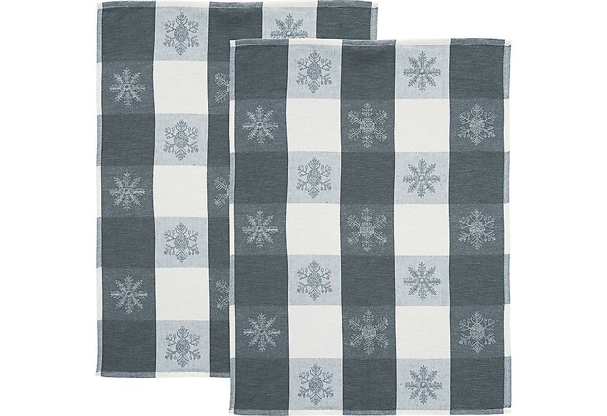 Erwin Müller Geschirrtuch Geschirrtuch "Schneeflocken" im 2er-Pack, Halblei günstig online kaufen