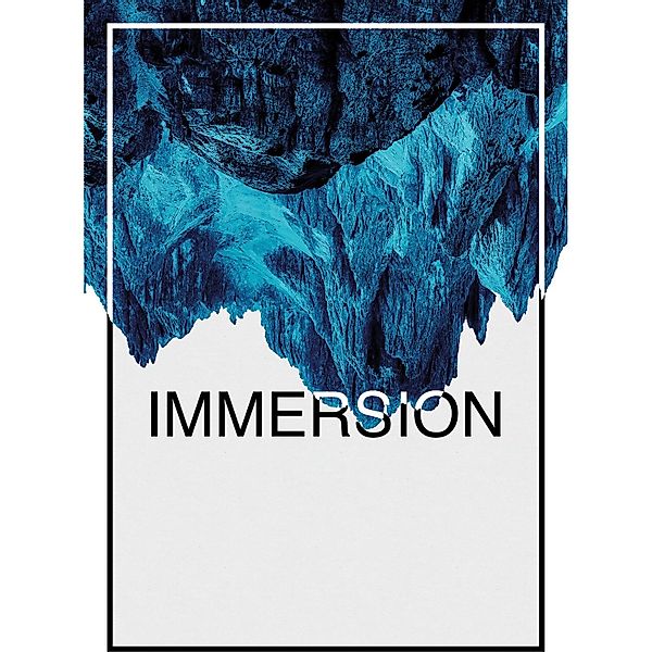 Komar Bild "Immersion Blue" Abstrakt  Sprüche & Texte 1 Stk. tlg. Wandbild günstig online kaufen