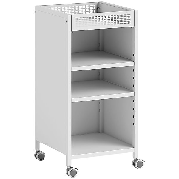 HOMCOM Bücherregal mit Rollen, Bücherwagen mit 3 Ebenen, oberem Aufbewahrun günstig online kaufen