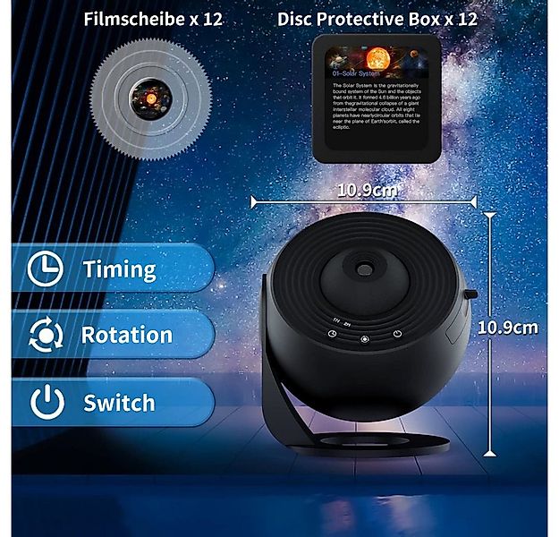 QUBEBU LED Nachtlicht Sternenhimmel Projektor, Home Planetarium, Projektor günstig online kaufen