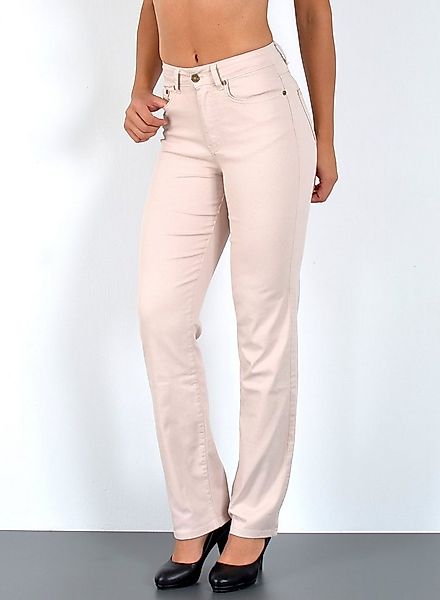 ESRA Stoffhose Damen Straight Fit Hose High Waist Business-Hose bis Große G günstig online kaufen