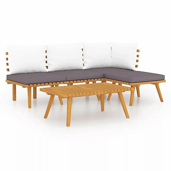 5-tlg. Garten-lounge-set Mit Kissen Massivholz Akazie günstig online kaufen