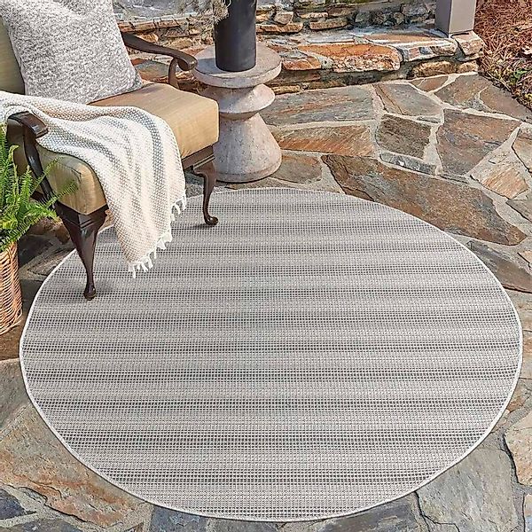Carpet City Outdoorteppich »PALM3471«, rund, 5 mm Höhe, Wetterfest & UV-bes günstig online kaufen