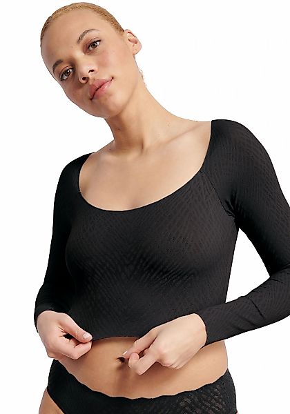 sloggi Langarmshirt "ZERO Feel Bliss Top Long Sle.", nahtlos mit Spitzenopt günstig online kaufen