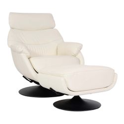 MCW Relaxsessel mit Hocker K99 Creme-Weiß günstig online kaufen