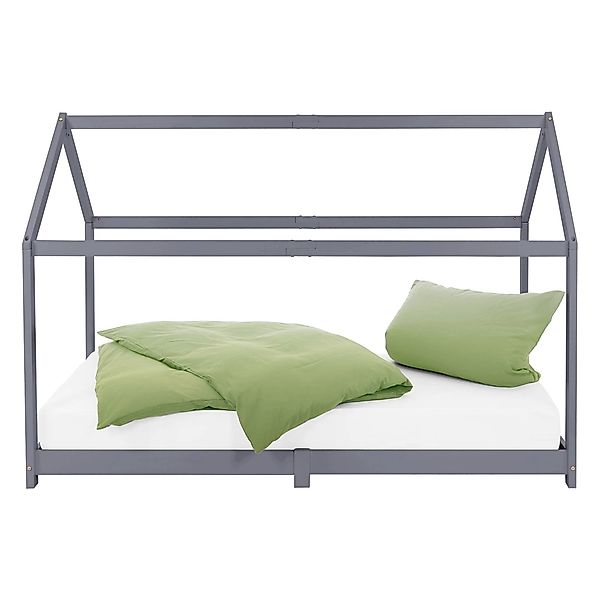 ML-DESIGN Spielbett Hausbett Spielbett inkl. Lattenrost kreativ Bodenbett f günstig online kaufen