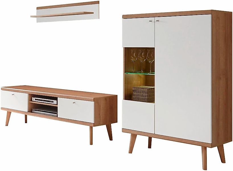 andas Wohnwand »Merle«, (Set, 3 St.), mit besonderer Rahmenoptik günstig online kaufen