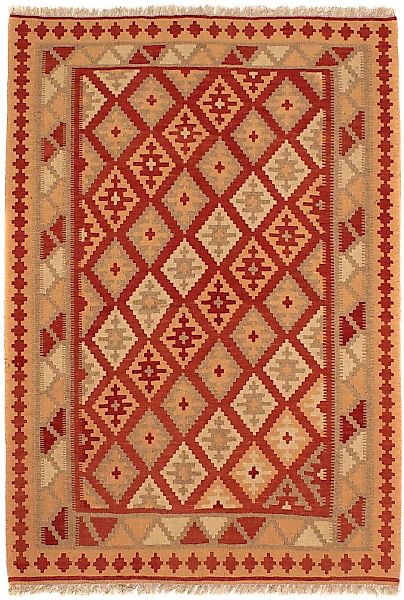 morgenland Wollteppich »Kelim - Oriental - 200 x 148 cm - rot«, rechteckig günstig online kaufen