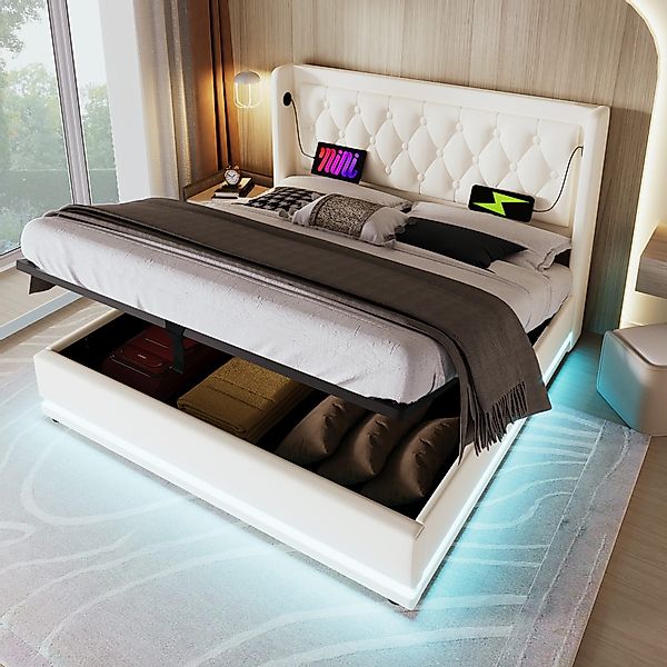 REDOM Polsterbett Jugendbett Bett Stauraumbett gepolsteres günstig online kaufen