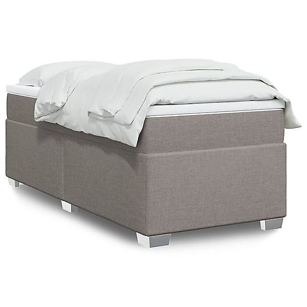 furnicato Bettgestell Boxspringbett mit Matratze Taupe 90x190 cm Stoff günstig online kaufen