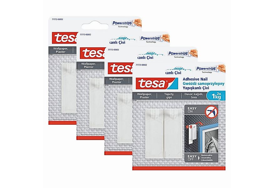 tesa Klebehaken POWERSTRIPS Klebenagel mit max. 1 kg Haltekraft für Bilder, günstig online kaufen