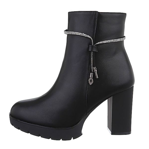 Ital-Design Damen Elegant High-Heel-Stiefelette (84633892) Blockabsatz günstig online kaufen