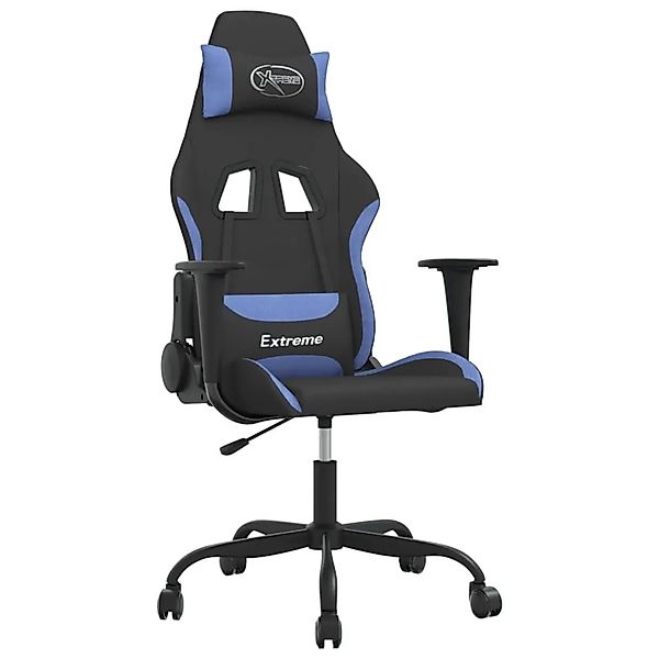vidaXL Gaming-Stuhl mit Massagefunktion Schwarz und Blau Stoff 345476 günstig online kaufen