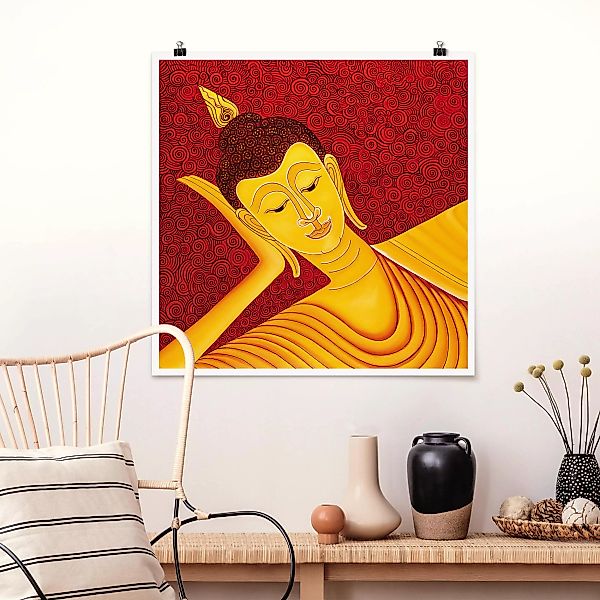 Poster Portrait - Quadrat Taipei Buddha günstig online kaufen