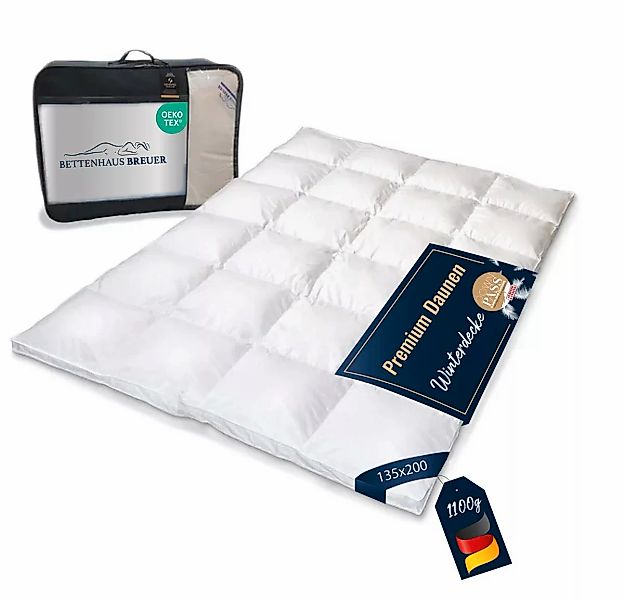 Winter Außensteg Bettdecke Daunendecke 1100g premium Daunen 135x200 günstig online kaufen