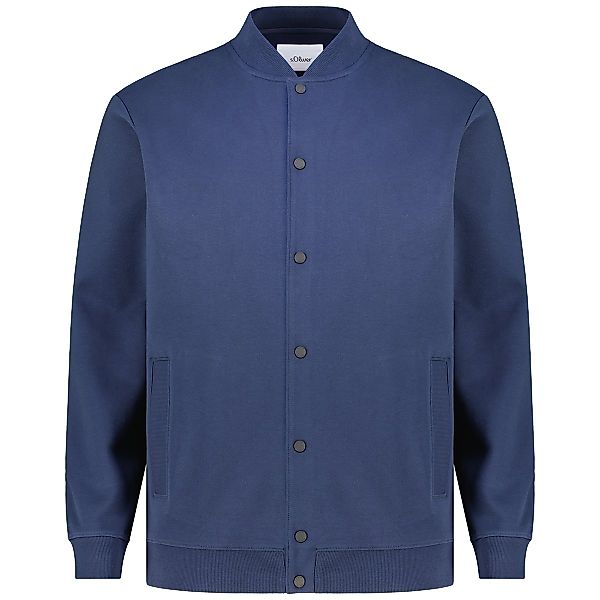 s.Oliver Sweatjacke aus Baumwollmischung Farbe blau Größe: 5XL günstig online kaufen