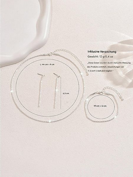 Coonoor Schmuckset Damenschmuck-Set, 3-teilig mit Ohrringen, Halskette und günstig online kaufen