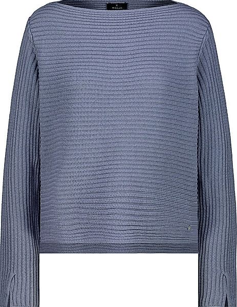 Monari Rundhalspullover Mit geripptem Design und günstig online kaufen