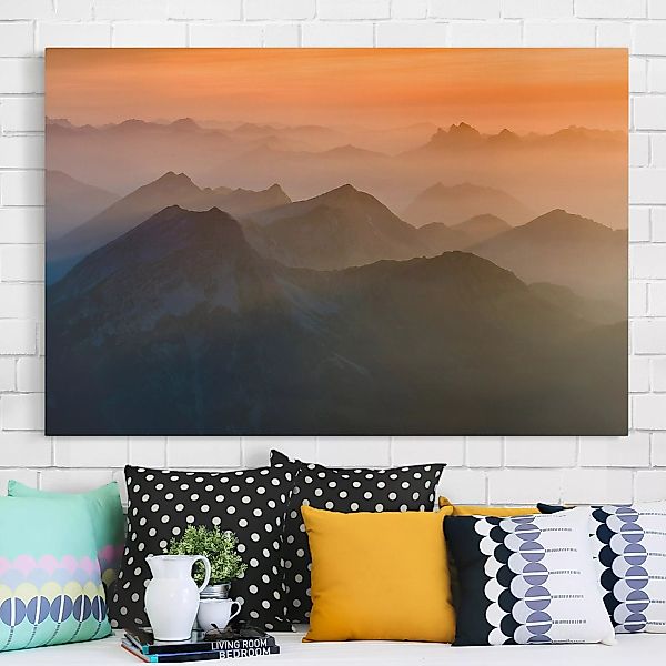 Leinwandbild Berg - Querformat Blick von der Zugspitze günstig online kaufen