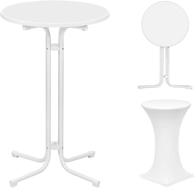 Woltu Stehtisch, mit Husse, klapptisch wetterfest rund, für Garten Party Ho günstig online kaufen
