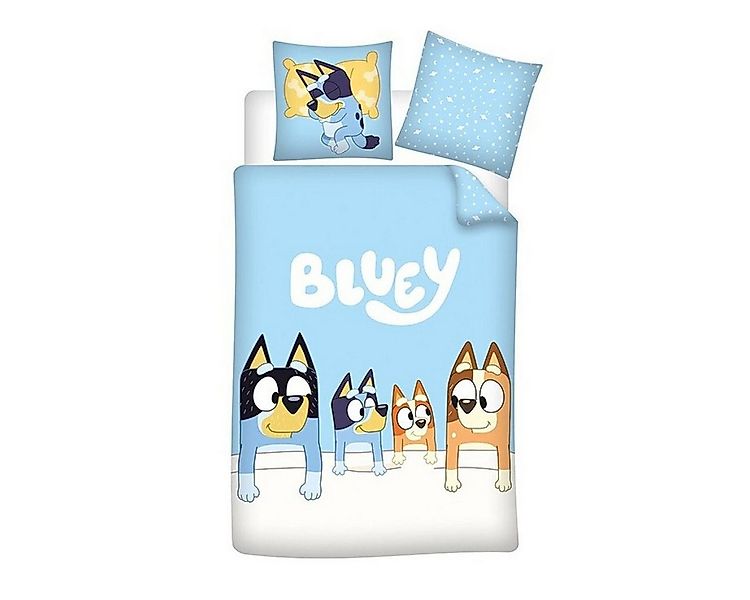 Bluey Kinderbettwäsche Bluey Bettwäsche Kinder – Bettbezug 140x200cm mit Ki günstig online kaufen