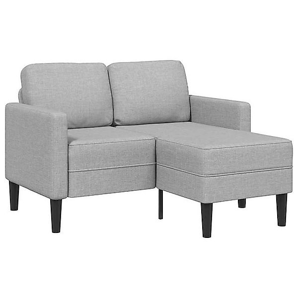 vidaXL Sofa 2-Sitzer-Sofa mit Chaiselongue L-Form Wolkengrau 125 cm Stoff günstig online kaufen