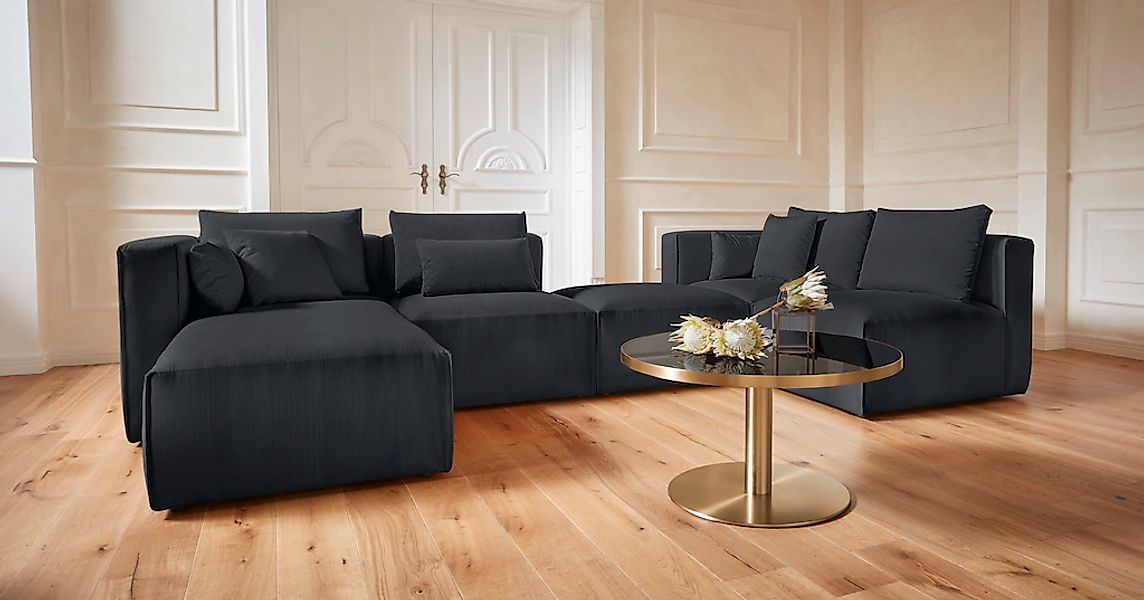 Home affaire Wohnlandschaft "Comfine U-Form", zusammengesetzt aus Modulen, günstig online kaufen