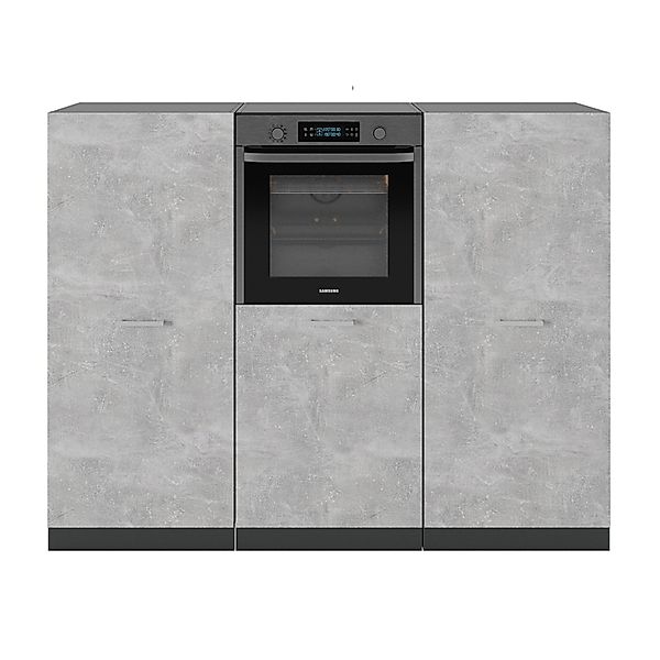 Vicco R-Line Küchenblock Beton/Anthrazit 180 cm ohne Arbeitsplatte günstig online kaufen