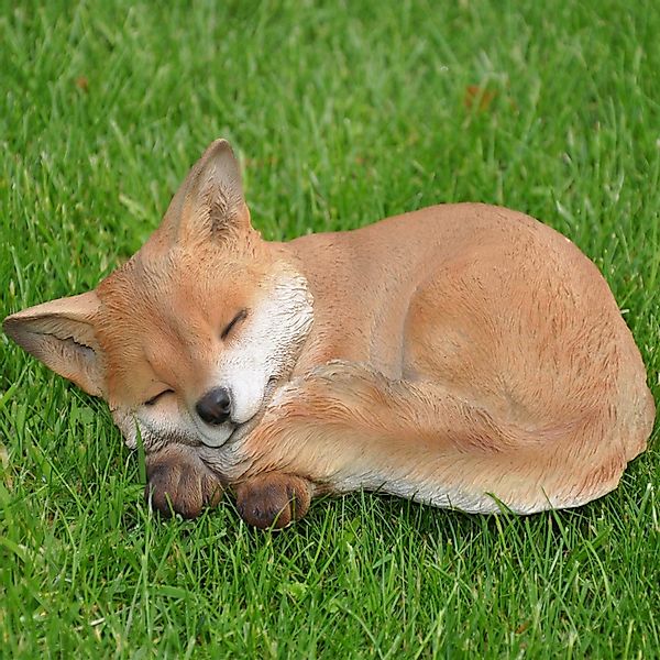 dazikemo Gartenfigur Dekofigur Gartenfigur schlafender Fuchs günstig online kaufen