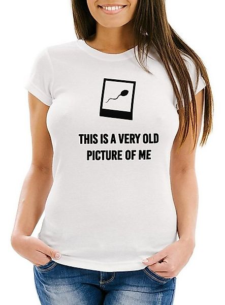 MoonWorks Print-Shirt Damen T-Shirt Spruch This is a very old picture of me günstig online kaufen