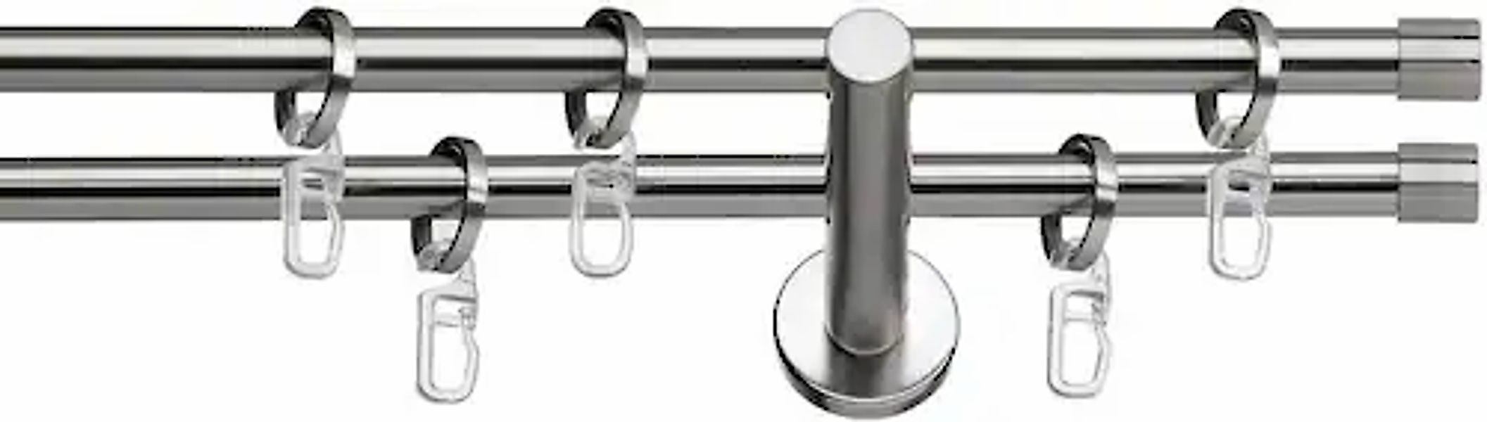 indeko Gardinenstange "Andrax" Ø 12 mm 2 läufig-läufig Fixmaß Komplett-Set günstig online kaufen