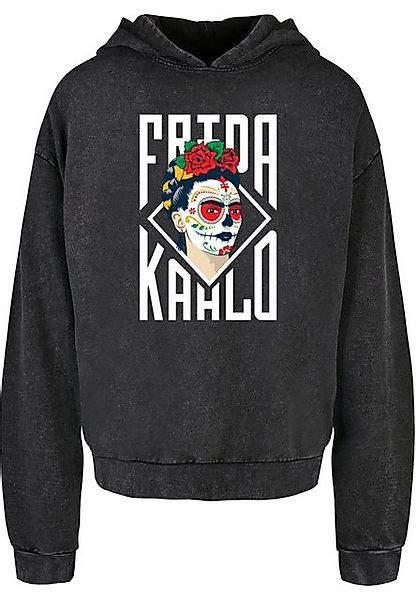 Merchcode Kapuzensweatshirt Merchcode Frida Kahlo - Lettering Acid Washed O günstig online kaufen