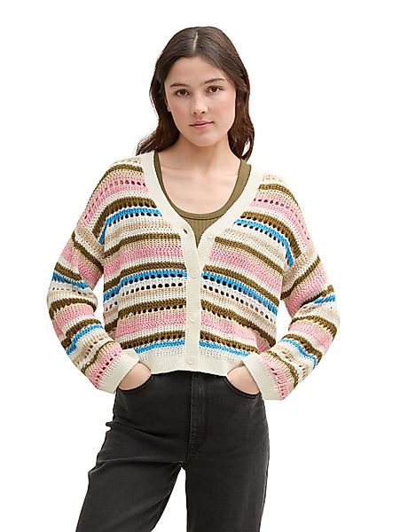 TOM TAILOR Denim Cardigan mit Streifen günstig online kaufen