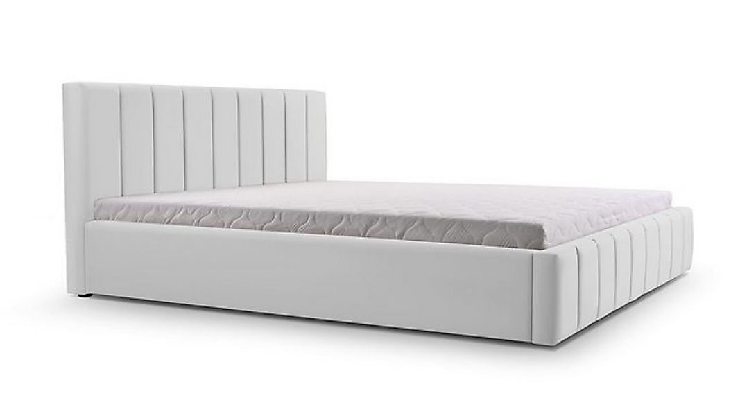 MOEBLO Polsterbett Bett 01 mit Matratze H3 (Polsterbett mit Bettkasten & Ma günstig online kaufen