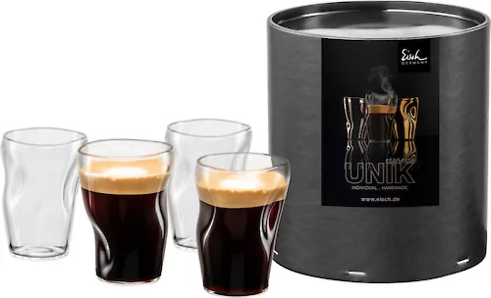 Eisch Espressoglas »UNIK«, (Set, 4 tlg., 4 Espressogläser in Geschenkröhre) günstig online kaufen