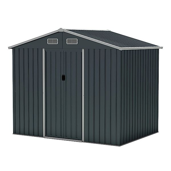 Costway Geräteschuppen Gerätehaus Metall 235 x 171 x 196 cm günstig online kaufen