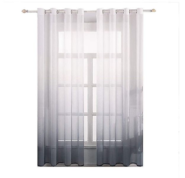 NUODWELL Verdunkelungsvorhang Vorhänge mit Farbverlauf, durchscheinende Voi günstig online kaufen