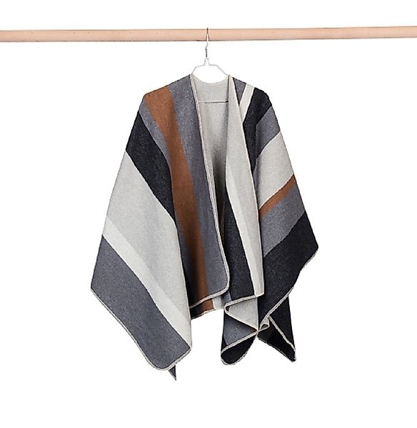 Wohndecke Poncho Silvretta 'Streifen' 70 x günstig online kaufen