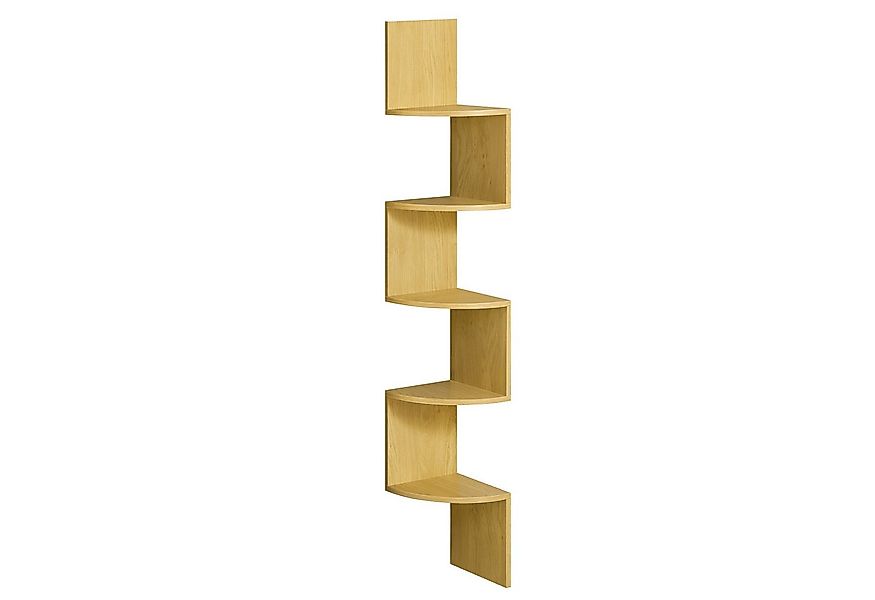 VASAGLE Eckregal, 1-tlg., Wandregal, Bücherregal mit 5 Ablagen, Höhe 126cm günstig online kaufen